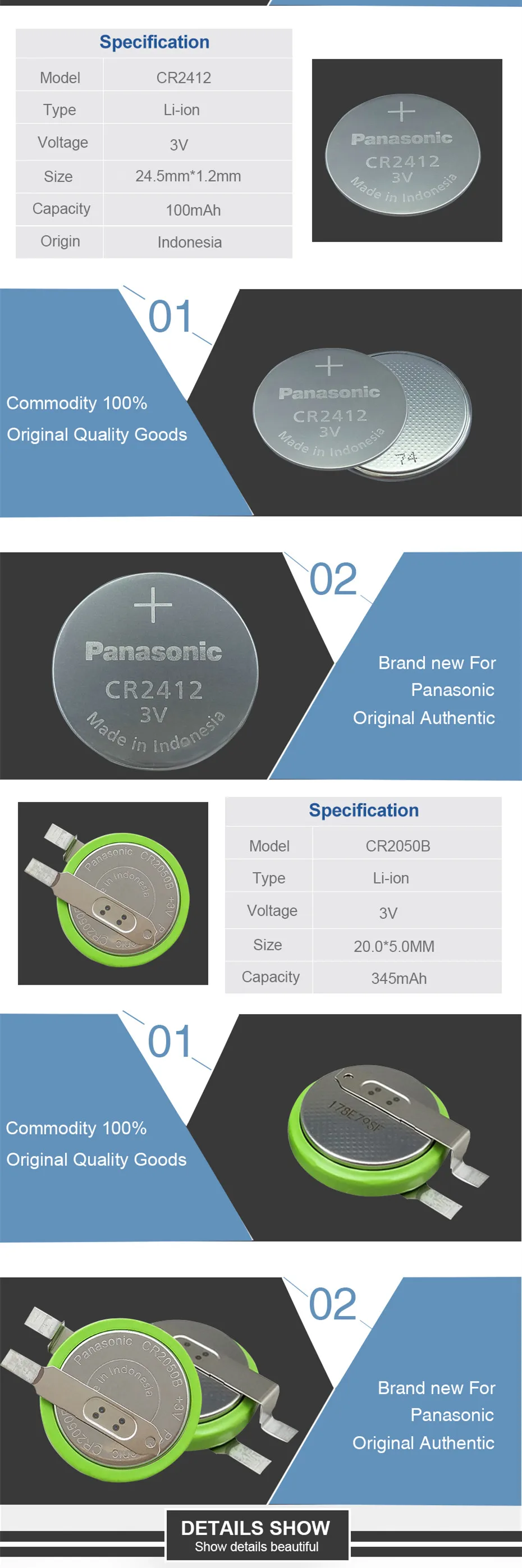 Panasonic ML1220 3V ML 1220 перезаряжаемый КМОП RTC биос резервный сотовый Кнопка монета батареи