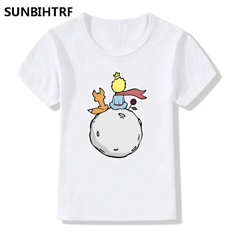 

Fashion Children Tee Cartoon The Little Prince Print Funny T-Shirts Kids Summer Tops Big Girl Boy Short Sleeve Casual Baby Tees