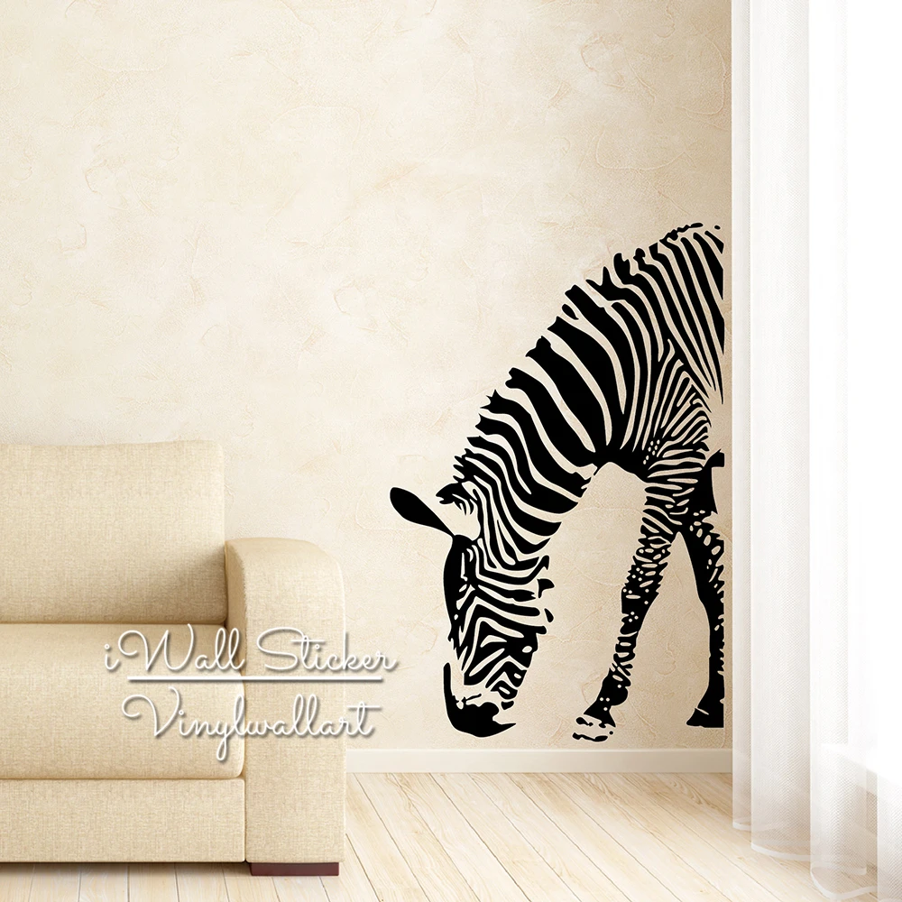 Autocollant Mural Imprime Zebre Bebe Etiquette En Vinyle De Haute Qualite Moderne Pour Chambre D Enfants Chambre D Enfants Zebre Autocollant Mural Aliexpress