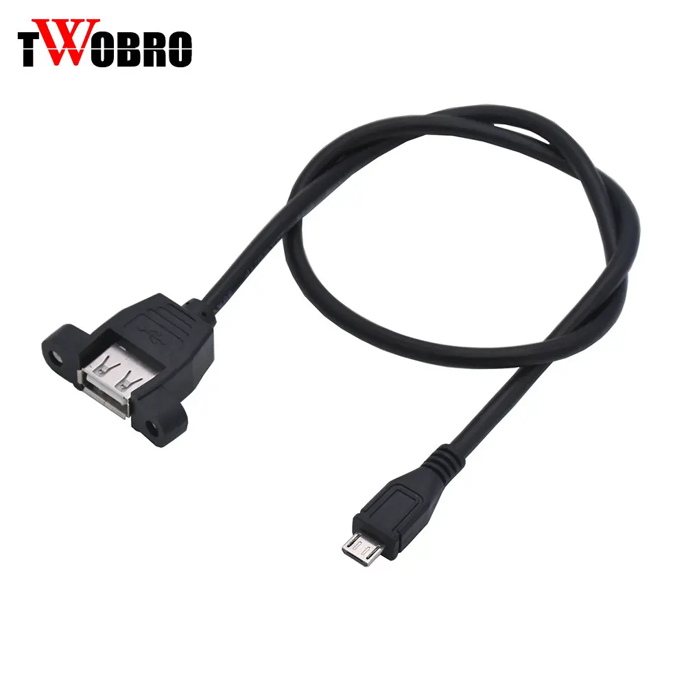 30 см 50 Micro B Male к USB A Female адаптер преобразователь с винтовым замком Панельное