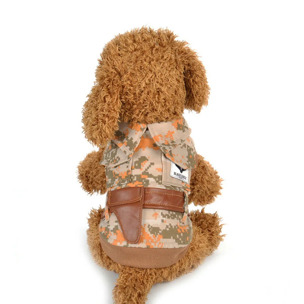 Pet Dog Puppy Warm Camouflage Print Clothes Shirt Sleeveless Stylish