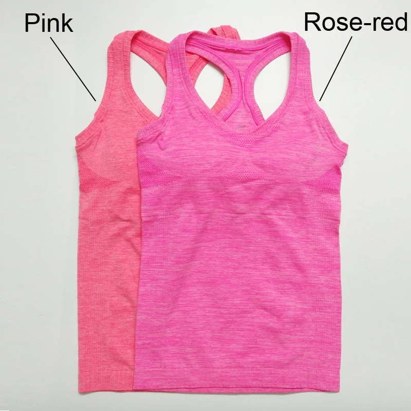 Women'S Yoga Shirts Running Elastic Breathable Gym Fitness Comfortable Vest Ladies No Rims Vest Yoga Tank Top Shirts + Bra Pads