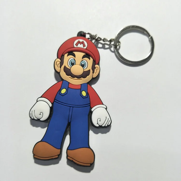 Juego Super Mario Bros cosplay PVC llavero princesa María de moda lindo divertido silicona para llaves bolsa colgante llavero juguete de