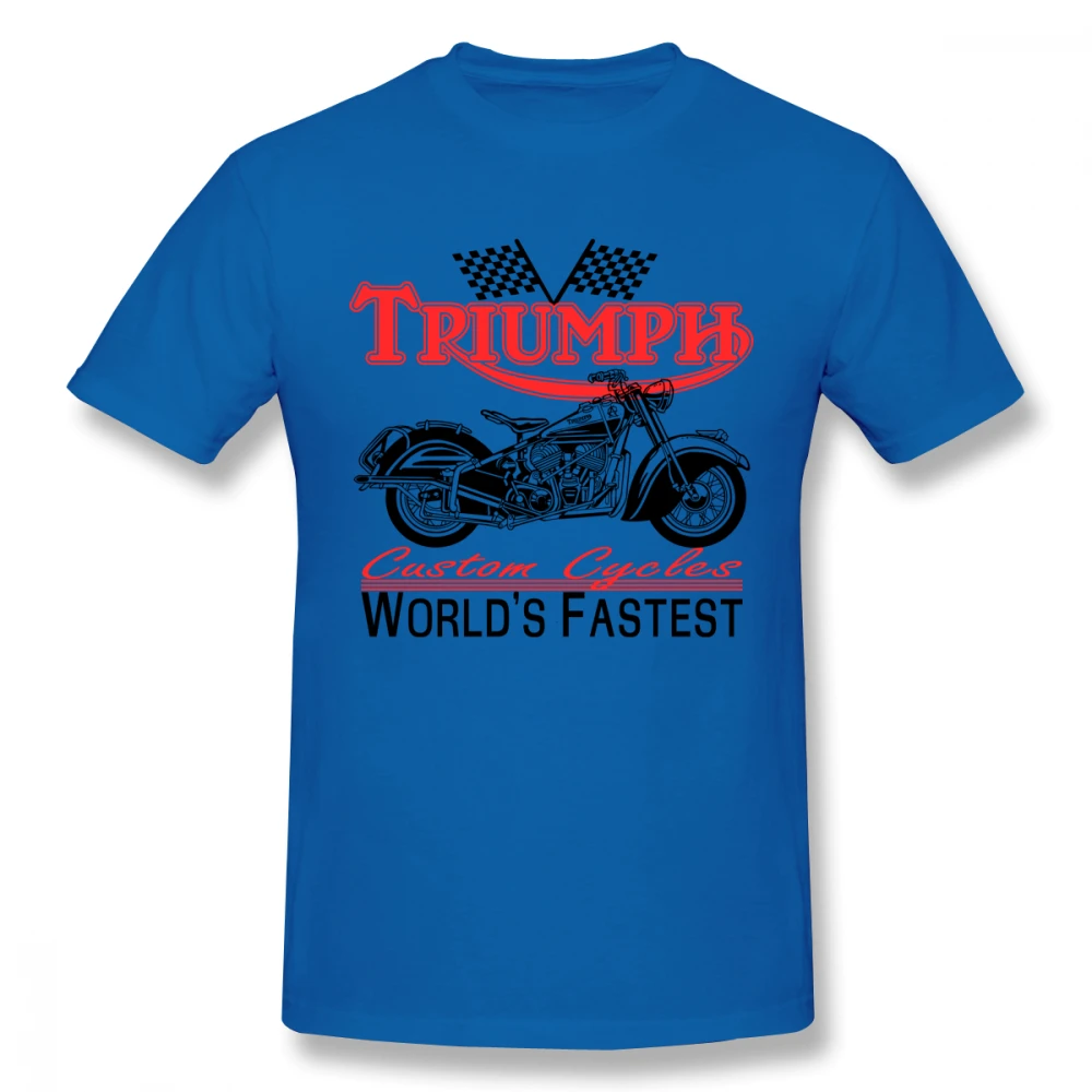 Триумф футболка винтажная Мужская футболка для мужчин плюс размер на заказ парная футболка - Цвет: Королевский синий