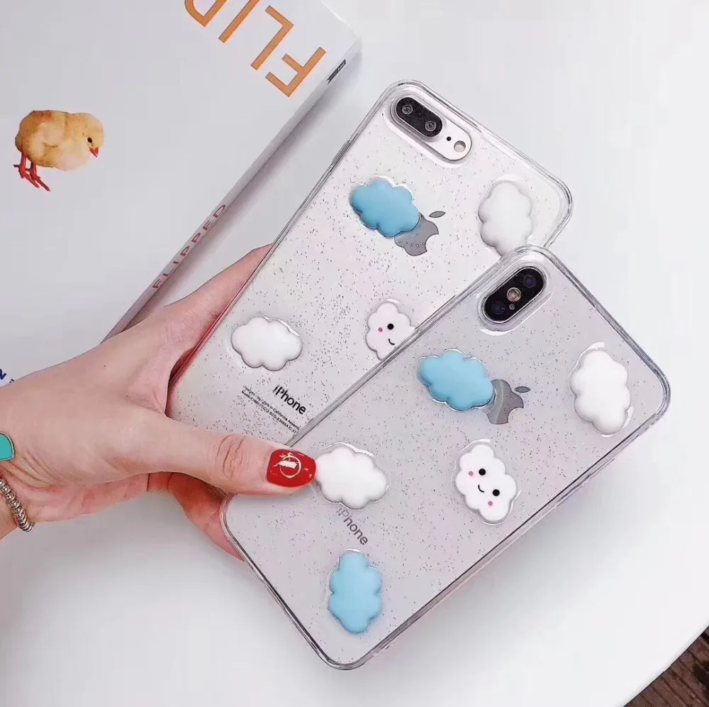 MOUGOL Corlorful Cloud силиконовый чехол для телефона iPhone 7 8 Plus XS Max XR милые Чехлы X 6 S Мягкий