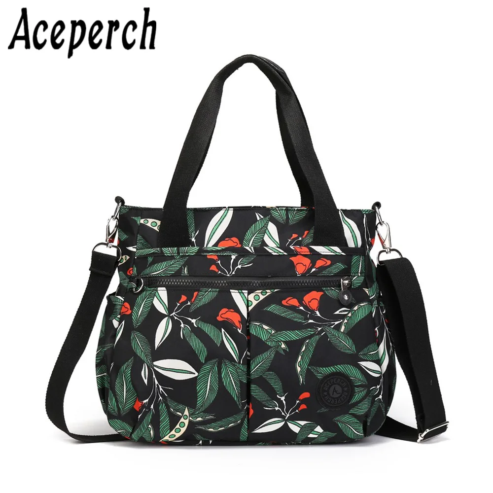

ACEPERCH Casual Nylon Solid Shoulder Bags Female Zipper Luxury Handbags Women Bags Designer Beach Bag Bolsas Feminina Hobo Bag