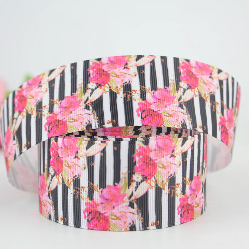 fashion floral printed grosgrain ribbon (4)