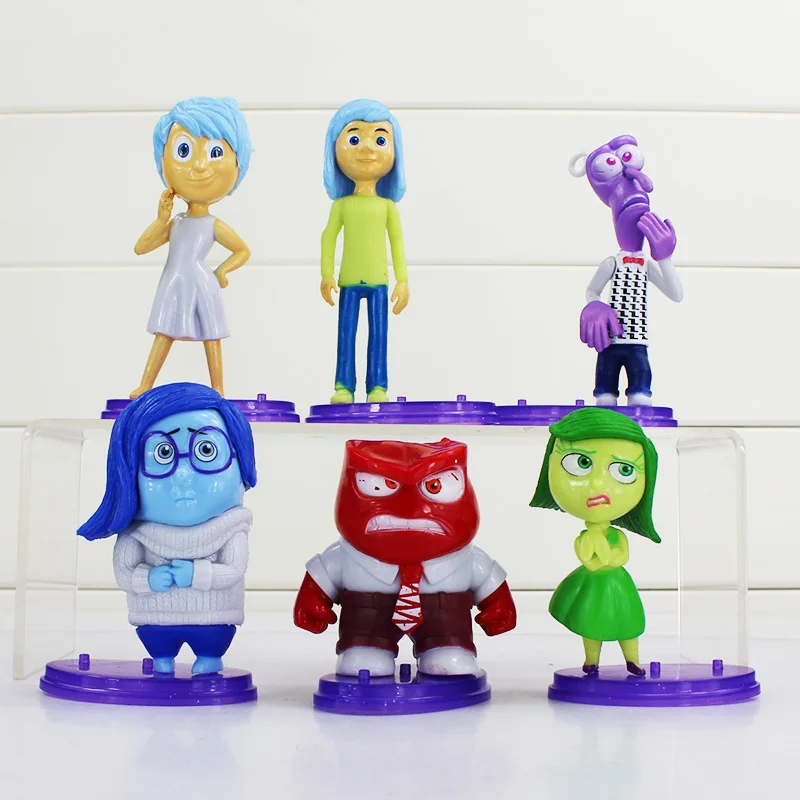 New Arrival 6pcs/lot Cartoon Movie Inside Out emotion PVC Figure Toys ...
