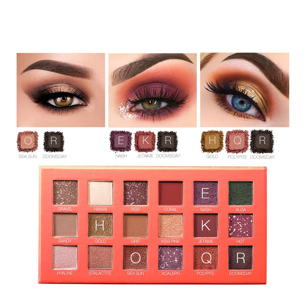 

O.TWO.O Eye Shadow Pro Multi-color 18 Color Palette Eyeshadow Cosmetic Matte Eyeshadow Cream Makeup Palette Shimmer Sets 19L0513