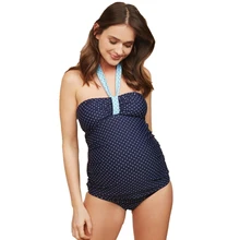 Maternity Wave Point Halter Two Piece Swimsuit Women Pregnancy Summer Tankinis Swimwear Plus Size 5XL Maternity Wave Point Halter Two Piece Swimsuit Women Pregnancy Summer Tankinis Swimwear Plus Size 5XL