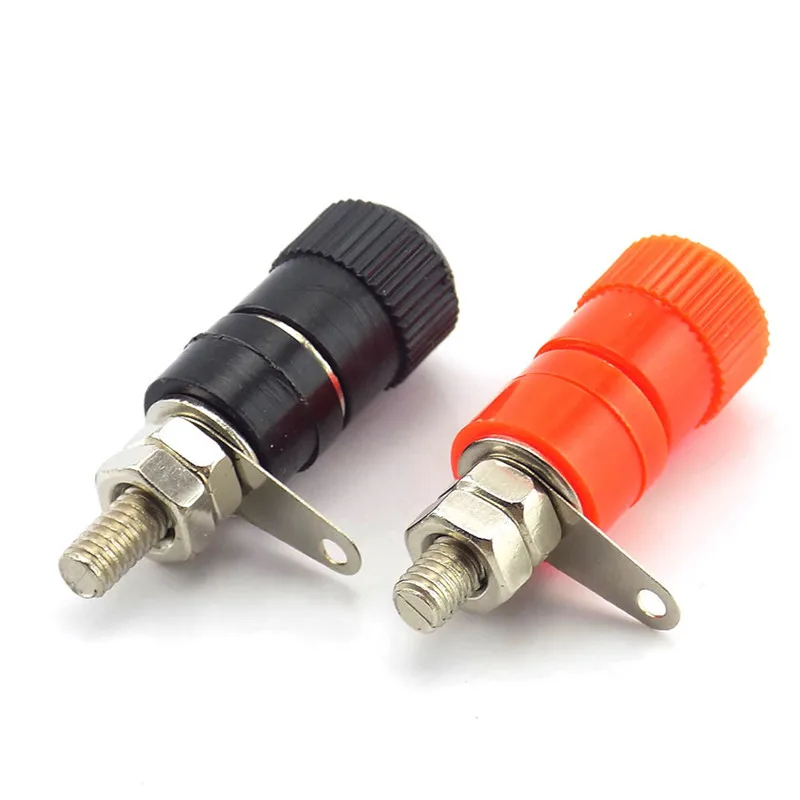 

Amplifier Speaker 4mm Banana Plugs Posting Connector Splice Terminals For Terminal Audio Jack Red and Black DIY Connectors