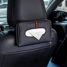 Автомобиль козырек от солнца tissue box держатель искусственная кожа спинки сиденья висит патер полотенца чехол Салфетка сумка для хранения салона accessores