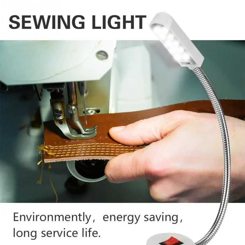

110V-220V LED Sewing Machine Ligh Working Gooseneck Lamp For Sewing Machine Adjustable Magnetic Base Industrial Lamp Lighting