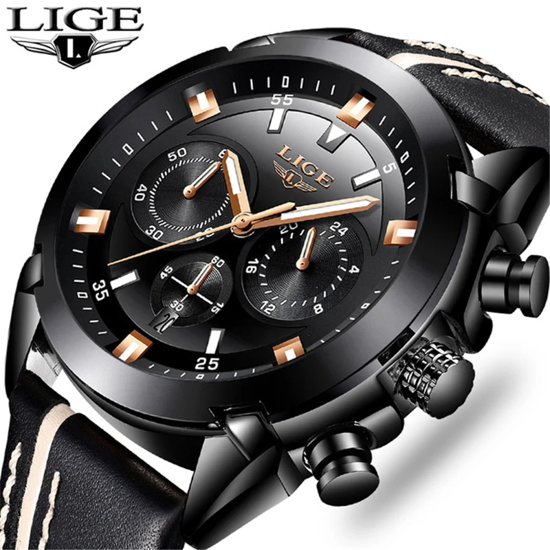 

Relogio Masculino Men Watch LIGE Top Brand Casual fashion Watchs Waterproof Multi-function Military sport Quartz Clock Relojes