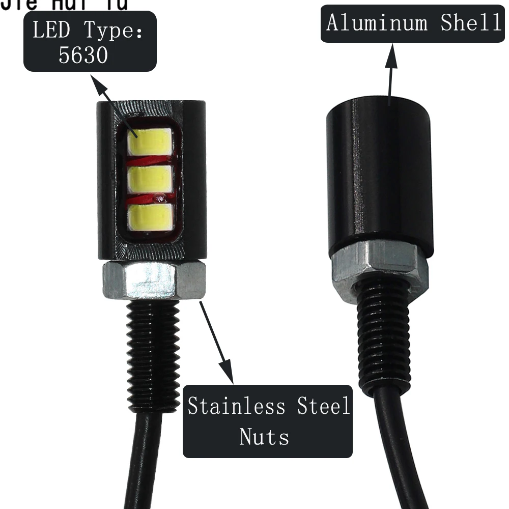 2 шт./лот, задний номер, лампа для номерного знака, аксессуары, болт, светильник, Белый светодиодный, для автомобиля, мотоцикла, универсальный, 12 В SMD 3 светодиодный 5630