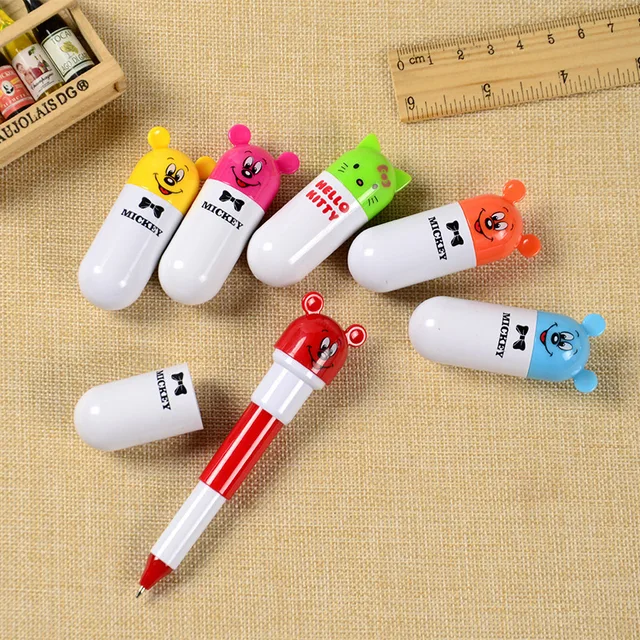 Joudoo Kawaii Cartoon Mickey Mouse Ballpoint Pen 0 5mm Pill Shape Joudoo Kawaii Cartoon Mickey Mouse Ballpoint Pen 0 5mm Pill Shape Ball Creative Office School