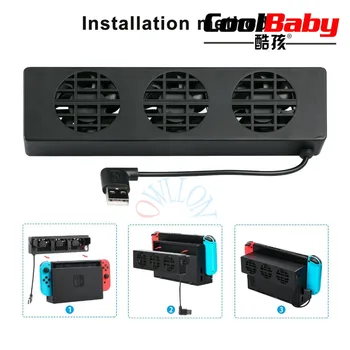 

3 External USB Cooling Fans for Nintend Switch Docking Station Fans with Adjustable Speed Controll for NS Original Dock