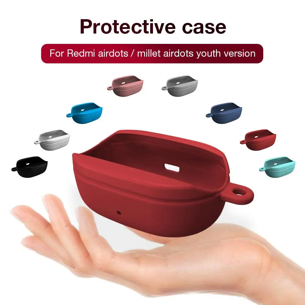 

For Redmi for Xiaomi Bluetooth Headset for Airdots Protective Cover Redmi Wireless Headset Soft Flexible Resistant Silicone Case