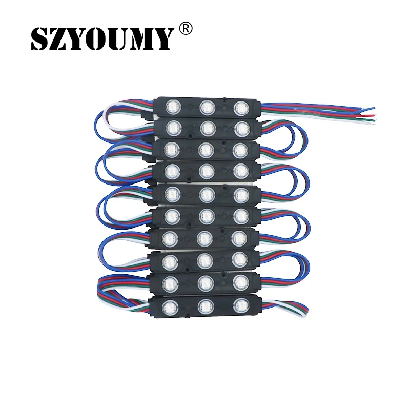 SZYOUMY 500/Lot Черный PCB DC12V RGB 5050 инъекции светодиодный модуль, реклама/Windows свет