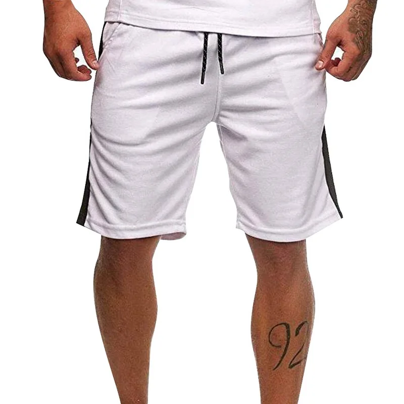 

MJARTORIA Men's Fashion Matching Casual Training Shorts with Pockets New Loose Slim Fit Running Jogging Fitness Sports Shorts