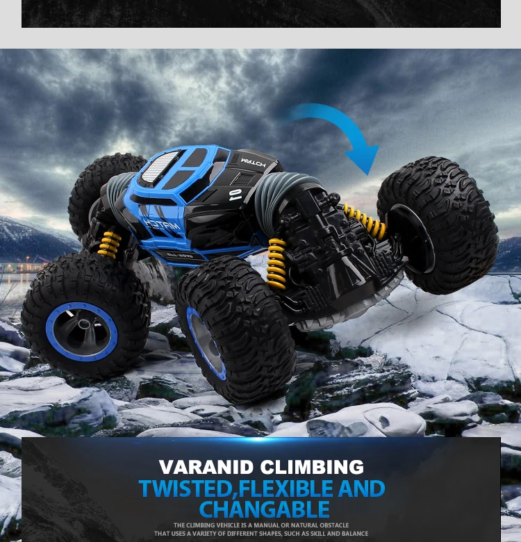 RC автомобиль 4WD грузовик весы двухсторонний 2,4G один ключ трансформация вездеход варанид скалолазание автомобили Дистанционное управление автомобиль игрушка