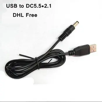 

80CM USB to DC5.5mm*2.1mm Charge Cable 5V Power Supply DC5.5MM Charging Cable 100pcs/lot