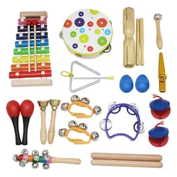 19 шт. музыкальный набор инструментов для детей раннего возраста музыка перкуссия игрушка комбинация обучение в детском саду