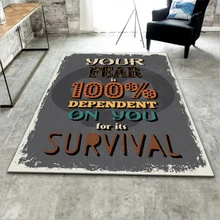 AOVOLL ковры для гостиной, Рождественский ковер, американский Ретро вдохновляющий постер на английском языке, ковер для кухни, ковер для спальни