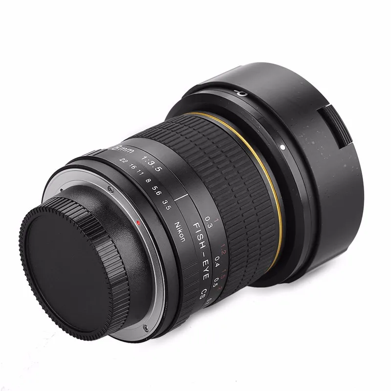 Ультраширокоугольный объектив рыбий глаз 8 мм F/3 5 для DSLR камер Nikon D3100 D3200 D5200 D5500 D7000