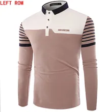 Бренд Для мужчин Поло рубашка мужская Для мужчин s модная блуза с воротником, рубашки для мальчиков с длинным рукавом Повседневное Camisetas Masculinas размера плюс M-XXXL Толстовка поло