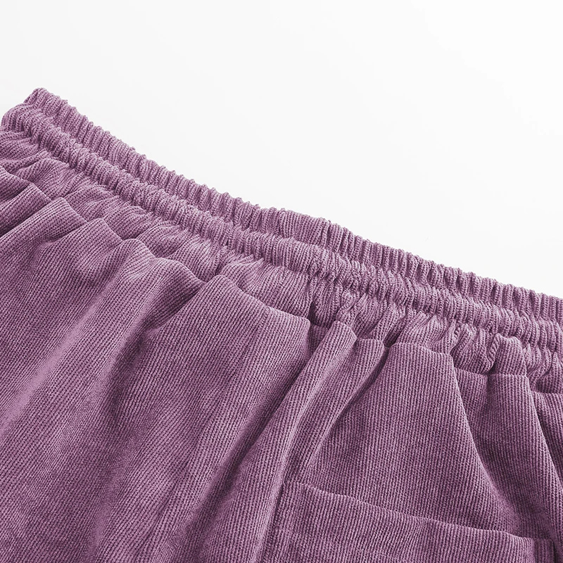 JYSS, весенние повседневные Прямые брюки, женские теплые фиолетовые темно-серые вельветовые брюки, Длинные эластичные брюки со средней талией, pantalon femme 81730