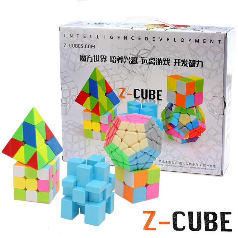 

5pcs/set 2x2x2 3x3x3 Puzzle Cube Professional Magic Cube Educational Toys Puzzle Megam Skew Cube Gift for Kids or Adult