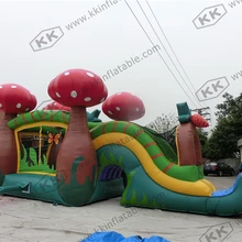 Гриб надувной комбо клубника надувная горка-батут с горкой