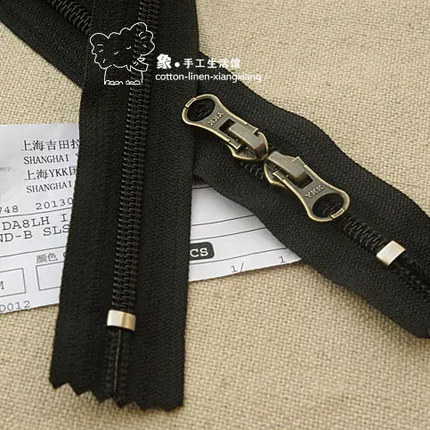 5 # YKK nylon zipper closed end section headed long outdoor travel backpack computer bag 60