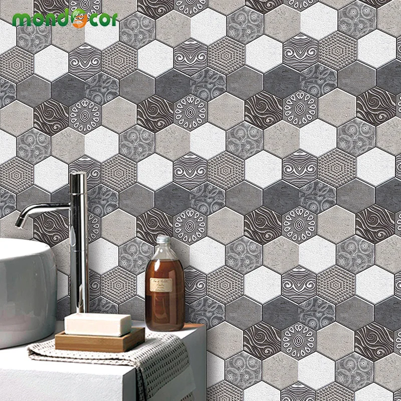 

European Style 30*30cm Removable 3D Brick Wallpaper PVC Waterproof Self Adhesive Parlor Kids Room Living Room Mural Home Decor