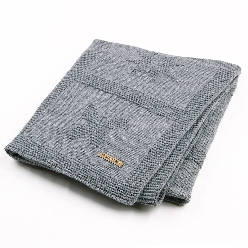CieiK Baby Swaddle Blanket Knitted Soft Newborn Photography Wrap Children Toddler Floral Winter Bedding Stroller Linens 9575cm (22)