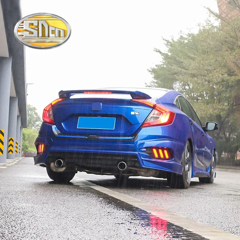 

For Honda Civic 2016 2017 10th Multi-function LED Tail Light Brake Warning Lamp Rear Fog Lamp Rear Bumper Light car-styling
