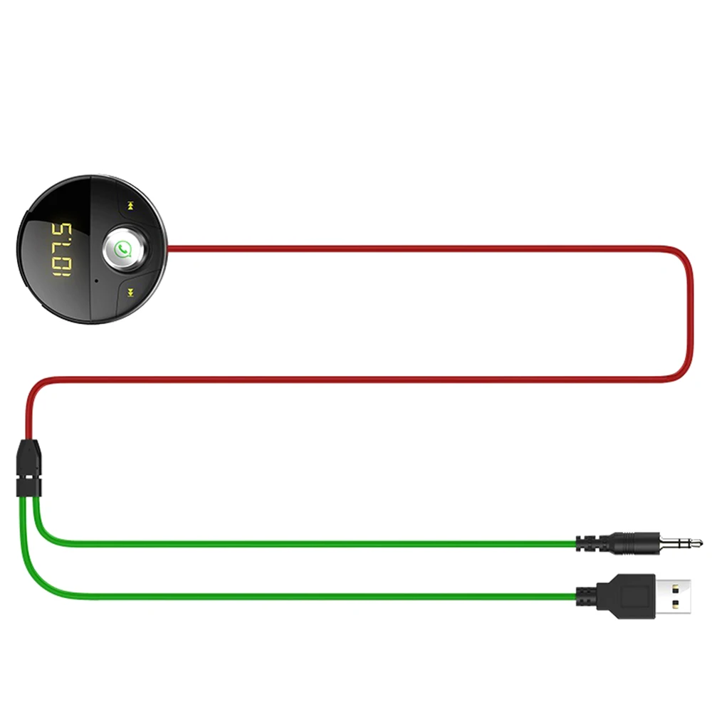Bluetooth AUX Handsfree Car Kit 3.5mm Jack Audio MP3 Player Wireless FM Transmitter Auto SpeakerPhone Car kit USB Adapter DY252