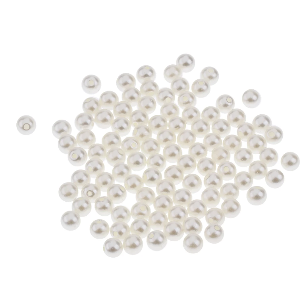 100 Pieces Pearl Rivets Stud Buttons for Sewing Leather Crafts Bag Clothing Decoration 6mm