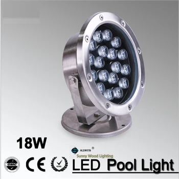 

12/24Vac 18W IP68 LED swimming pool /pond /fountain decoration lighting , brigelux led chip , spot light for garden,landscape