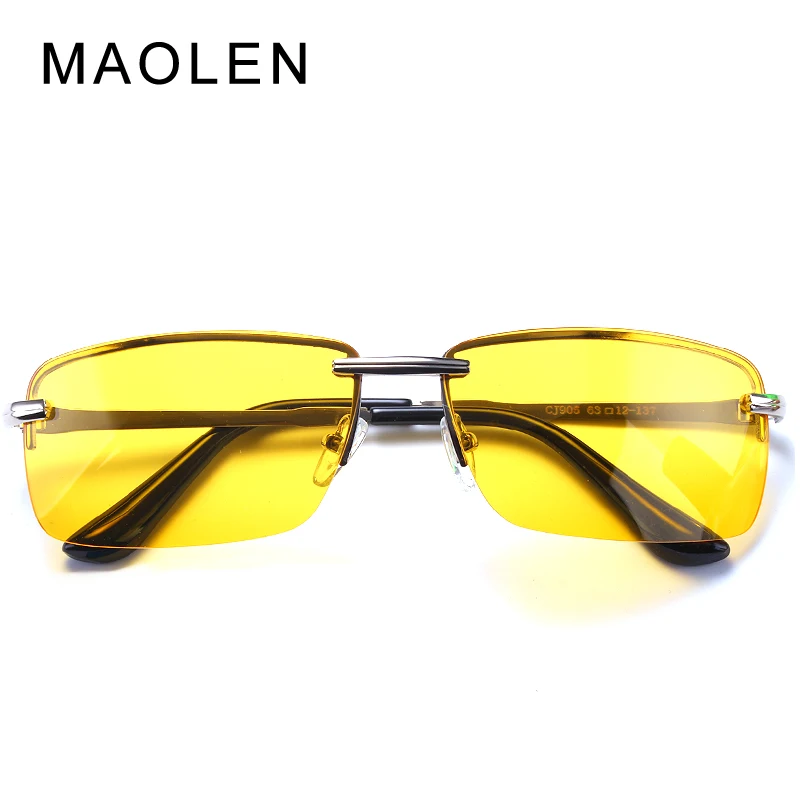 MAOLEN HD очки для водителя ночного видения мужские желтые вождения поляризованные