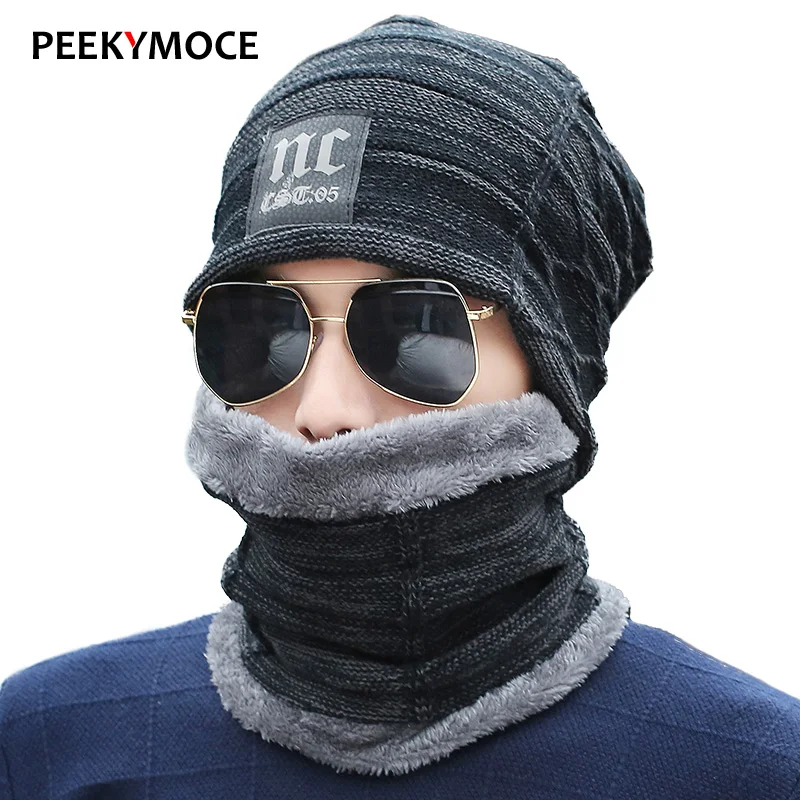 Шапки унисекс Skullies вязаные зимние шапки для мужчин и женщин шапка мех теплая