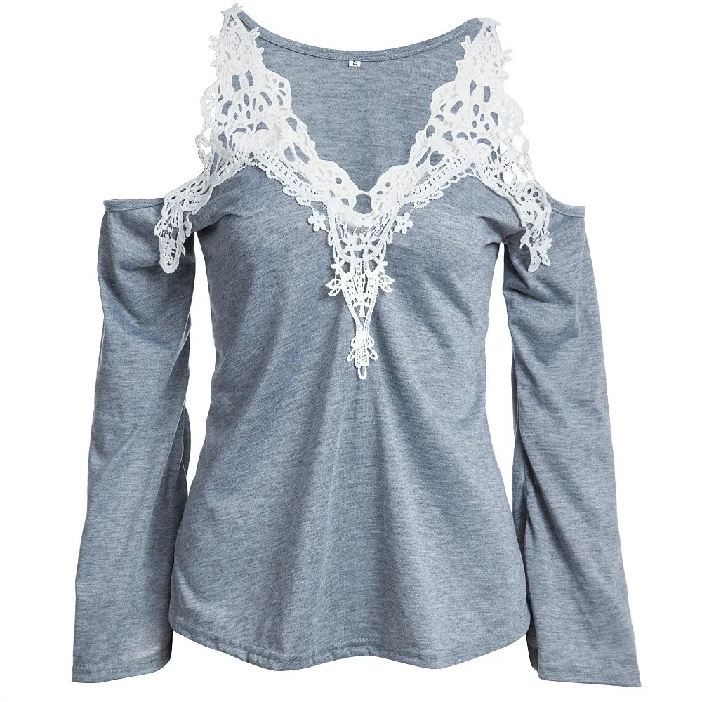 VESTLINDA Plus Size 4XL White Lace Blouses Sexy Female Vintage Top Chemise Femme Shirt Ladies Long Sleeve Big Size Women Clothes 8