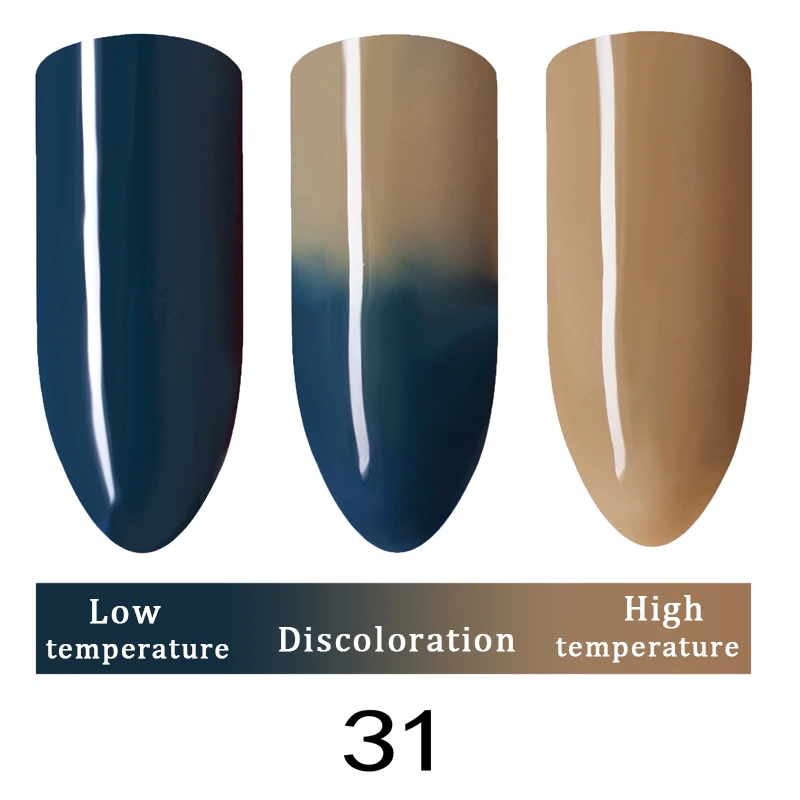 Хамелеон 10 мл Гель-лак для ногтей изменение температуры цвет УФ светодиодный Профессиональный лак для ногтей - Цвет: 31