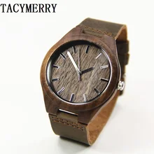 De Madera De nogal Janpen Movimiento de Pulsera Para Hombres Mujeres Marca de Lujo Clásico Reloj Con Caja de Regalo Agradable Ambiente