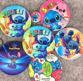 

10pcs stitch PU wallet Keychain Cute Key Ring Cover Holder Hadbag Bag Women Men Kids Cat Jewelry Gift