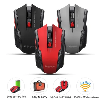 

Portable Optical Wireless Mouse USB Gaming Mouse Adjustable 2400DPI 6 Buttons 2.4GHZ Computer Mouse Mice Gamer For PC Laptop