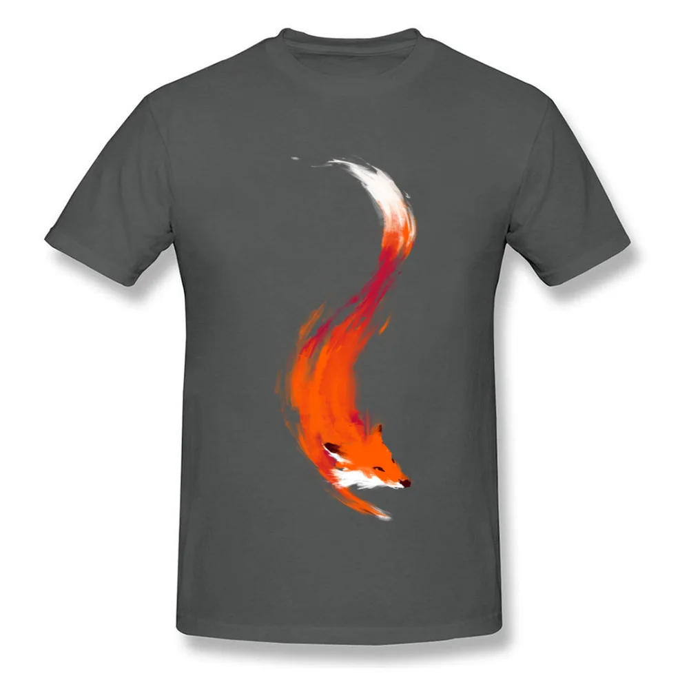 Casual The Quick Orange-Red Fox Short Sleeve ostern Day Tops T Shirt On Sale O-Neck Pure Cotton Tee-Shirt Youth Top T-shirts The Quick Orange-Red Fox carbon