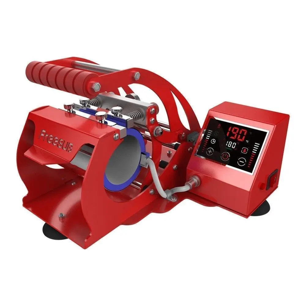 

red Smart Mug Heat Press Heat Transfer Machine for 11OZ Coffee Cups Mugs Sublimation ST 130 white/red