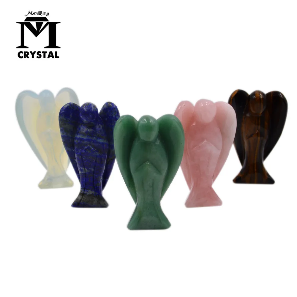 

Large size 3 inches natural Angel Shape Crystal Stone Healing Reiki Energy Gemstone Figurine Gift For Home Decoration Craft Gift